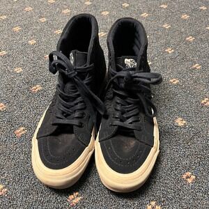 Vans Sk8 Hi Top‎ Sneakers Mens 6.5 Womens 8 Worlds #1 Skate Shoes Navy Blue Logo